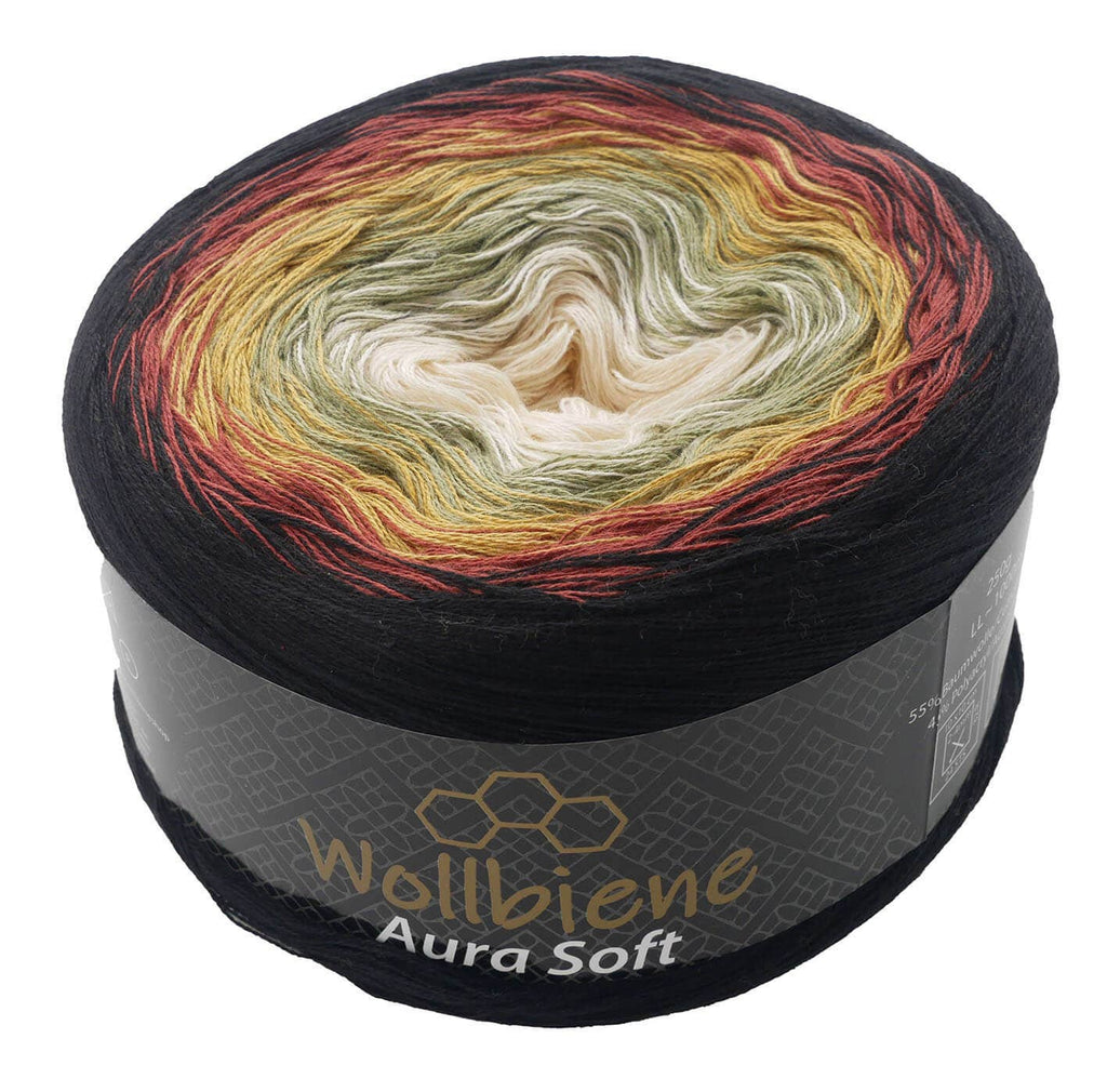 Wool Bee Aura Soft Bobble 250g Color Gradient 1000m: 711 pink green yellow