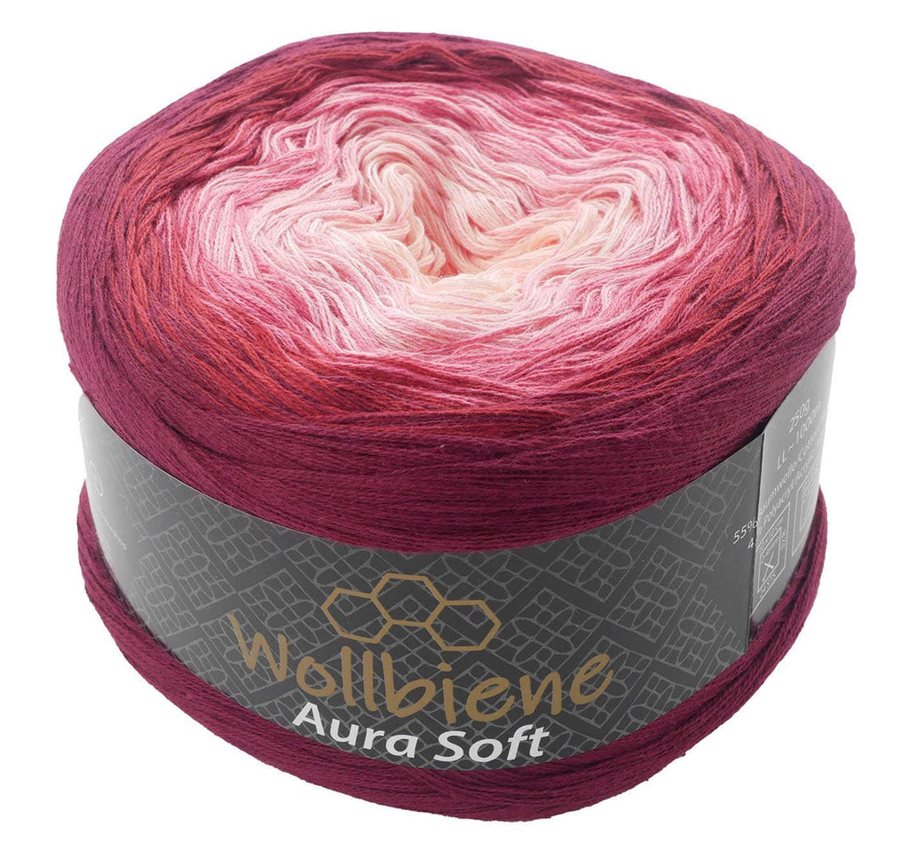 Wool Bee Aura Soft Bobble 250g Color Gradient 1000m: 711 pink green yellow