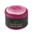 Woolly Bee Cupcake Glitter Gradient Wool Knitting Wool 150g: 3200 berries white pink
