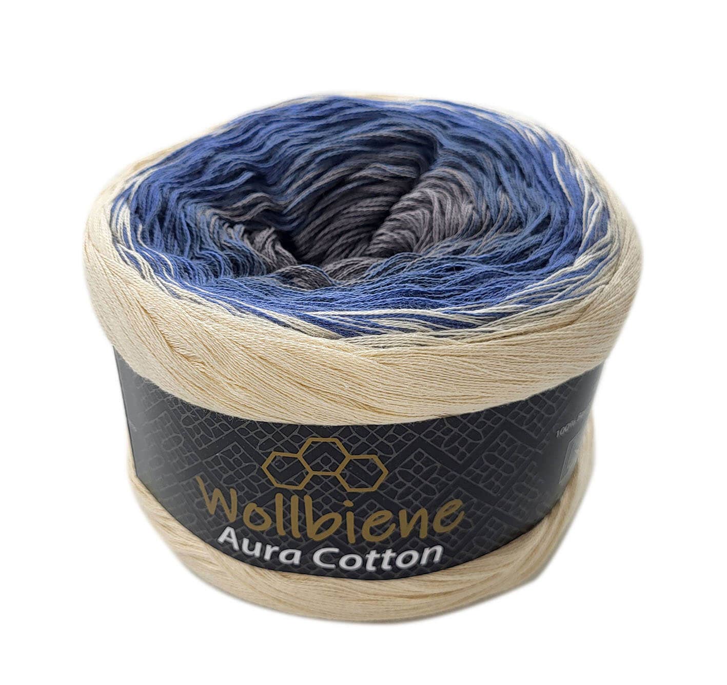 Aura Cotton Yarn Cake 200g Gradient 100% Cotton 800m: 812 purple cream-white