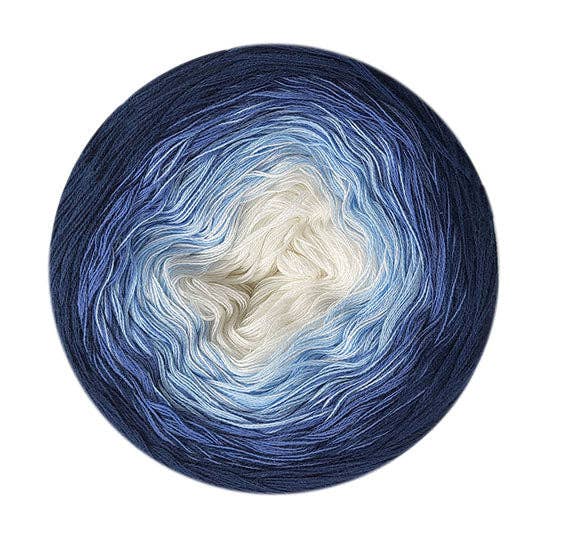 Aura Cotton Yarn Cake 200g Gradient 100% Cotton 800m: 812 purple cream-white