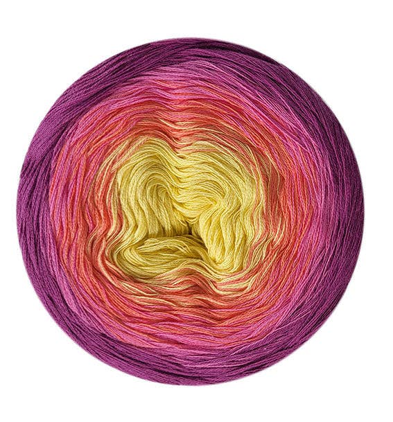 Aura Cotton Yarn Cake 200g Gradient 100% Cotton 800m: 812 purple cream-white