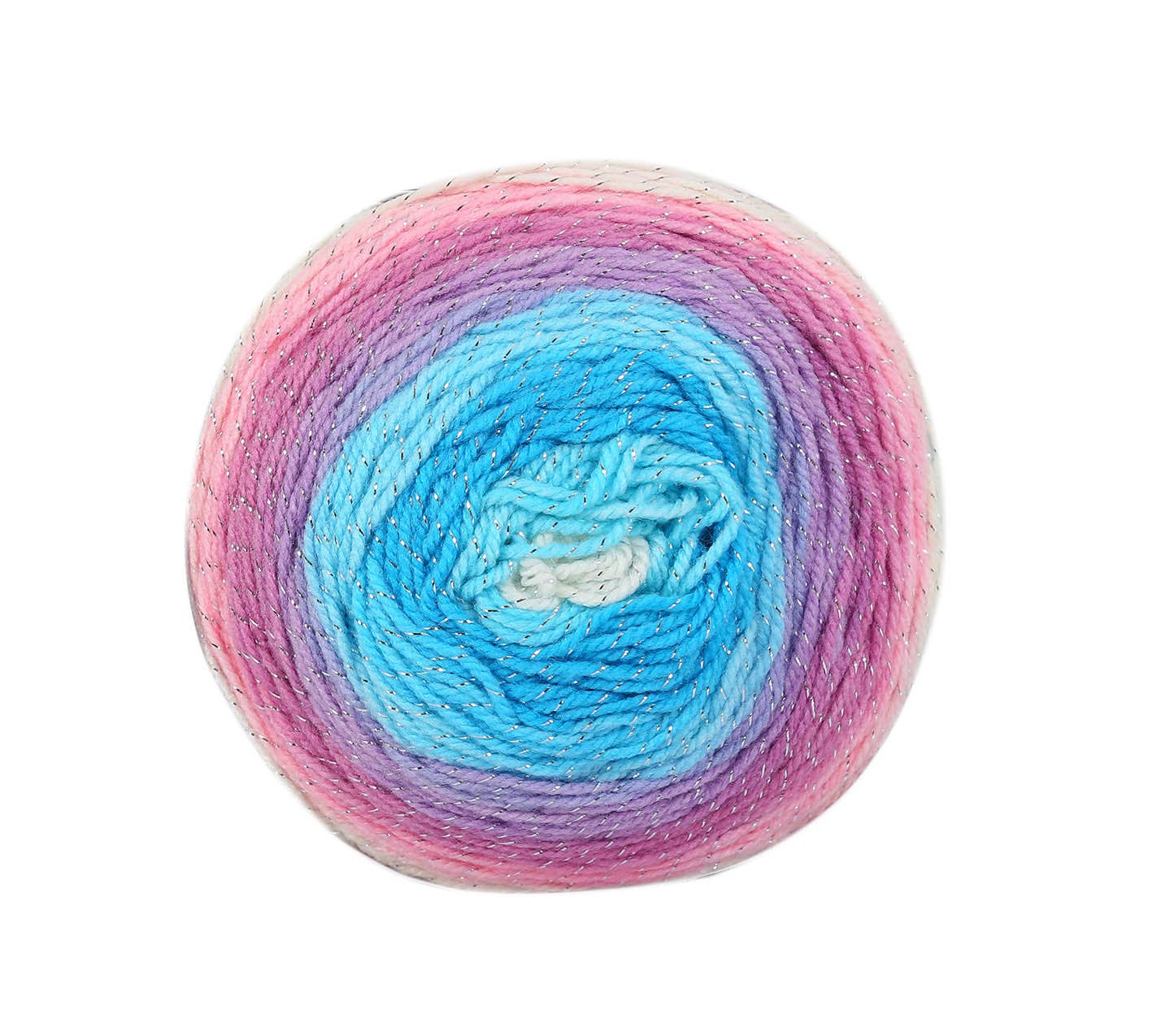 Woolly Bee Cupcake Glitter Gradient Wool Knitting Wool 150g: 3200 berries white pink