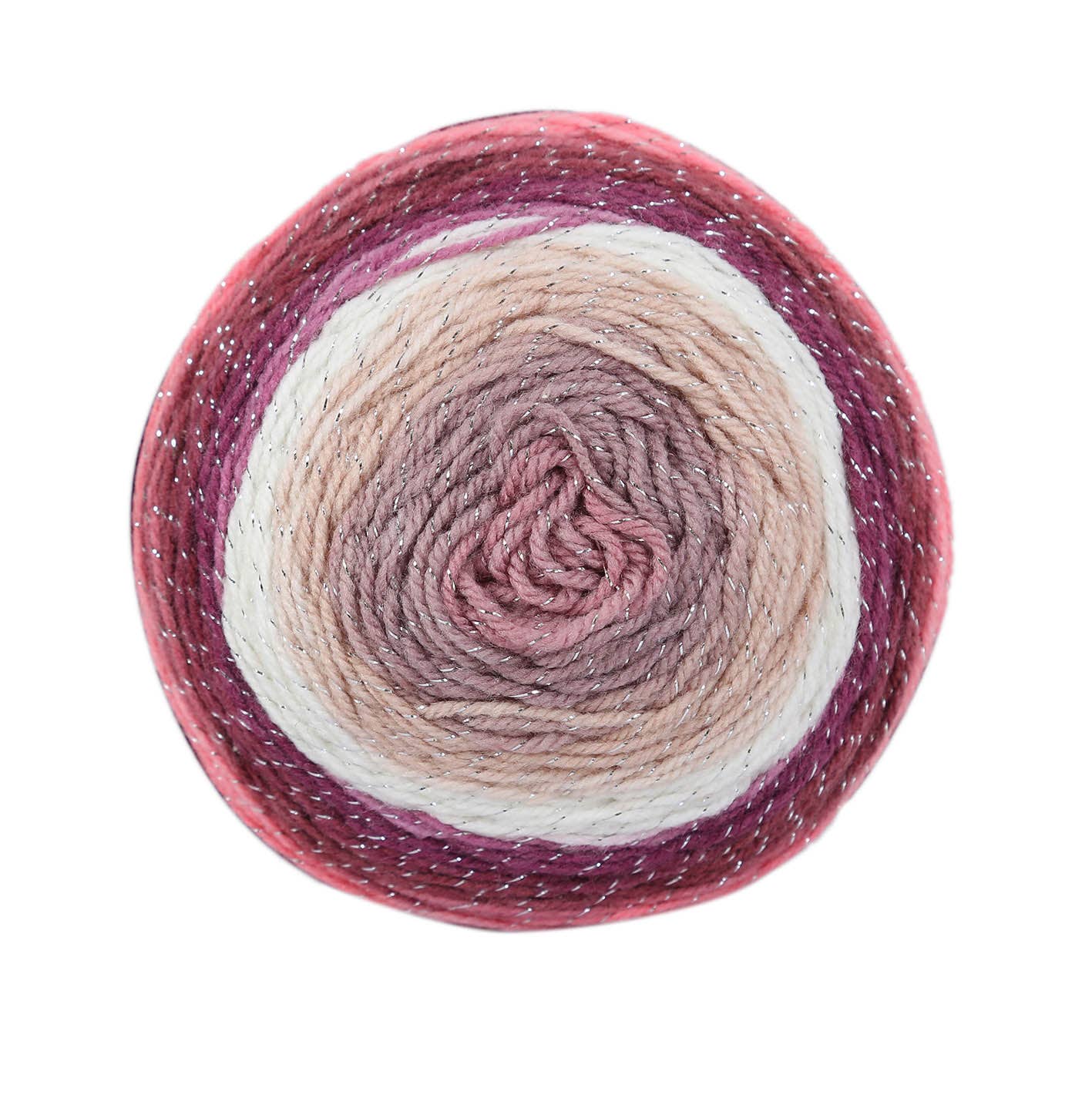 Woolly Bee Cupcake Glitter Gradient Wool Knitting Wool 150g: 3080 berry beige brown