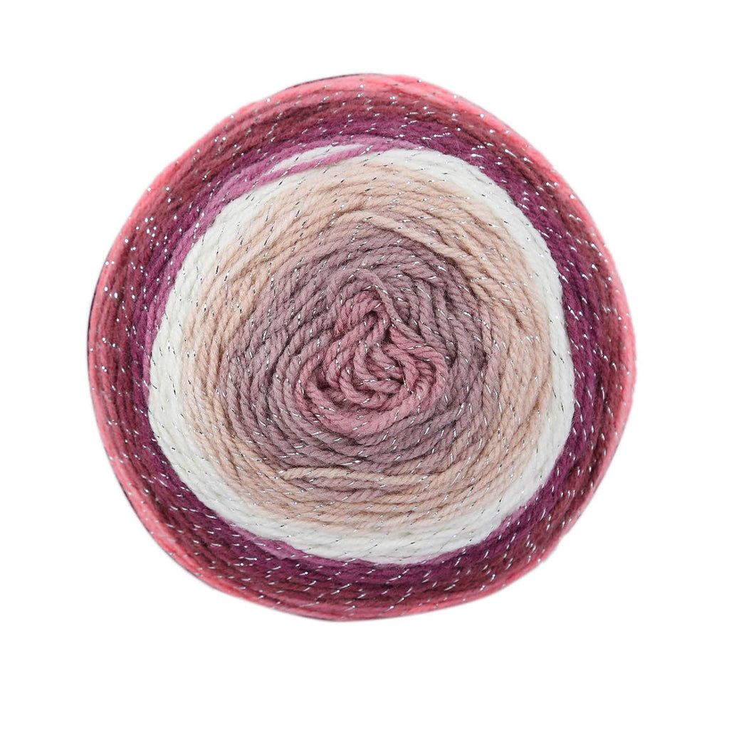 Woolly Bee Cupcake Glitter Gradient Wool Knitting Wool 150g: 1910 red yellow