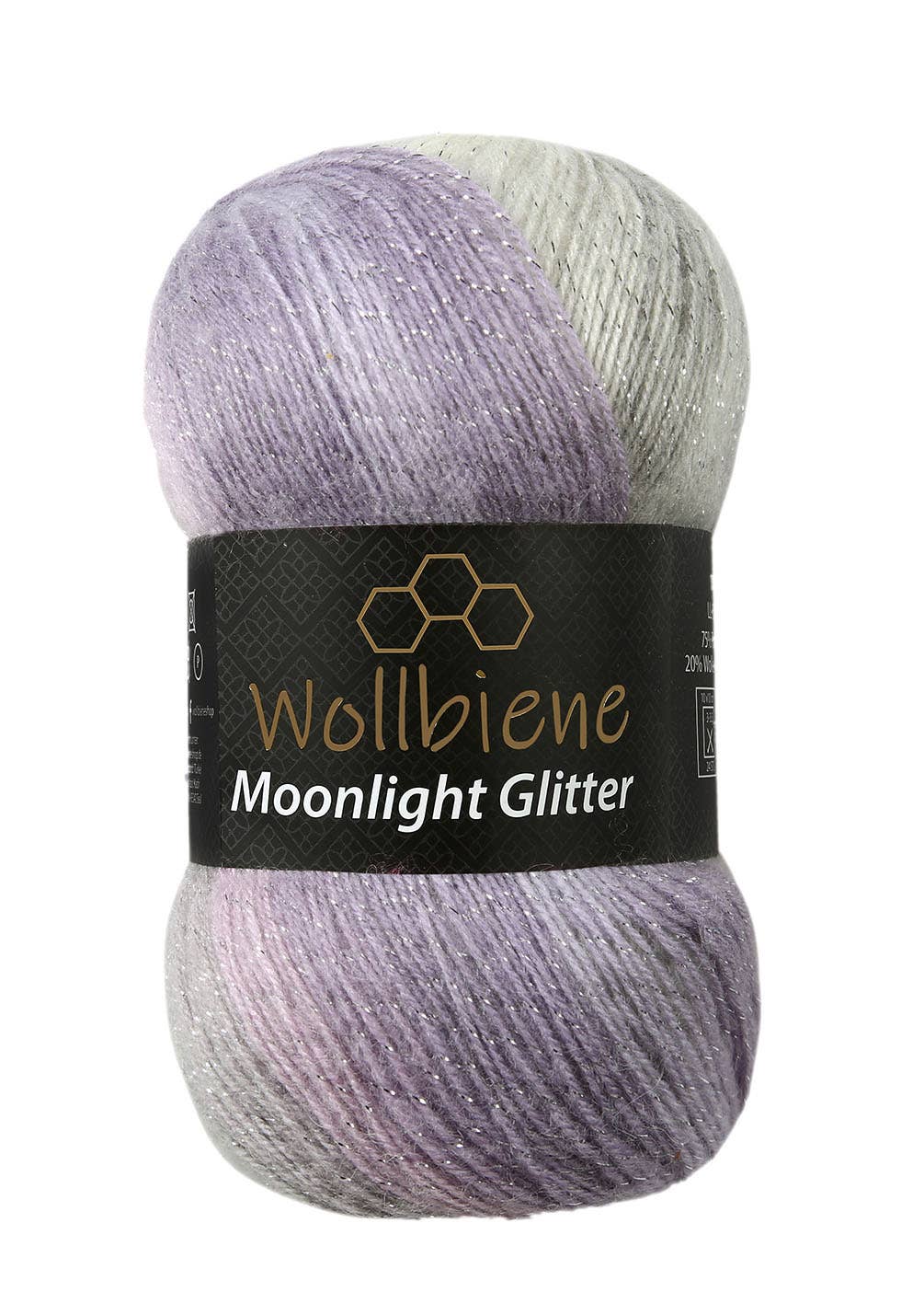 Woolen bee moonlight glitter batik crochet knitting wool: 2600 Rainbow