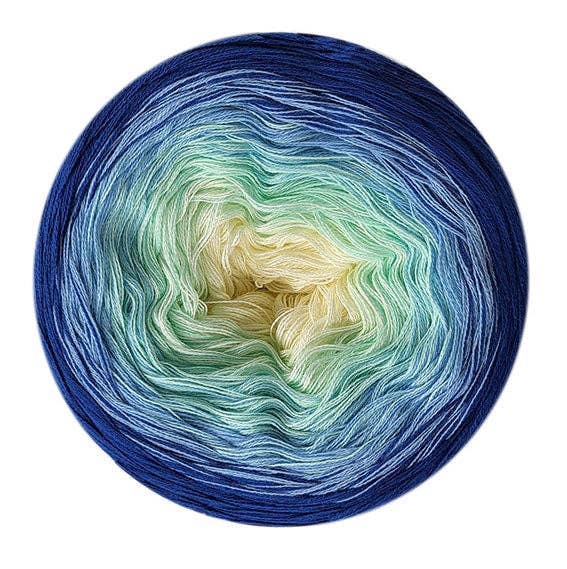 Aura Cotton Yarn Cake 200g Gradient 100% Cotton 800m: 812 purple cream-white