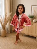 Girls’ Hexagon Cardigan – Handmade by Judithe Folk 🌸