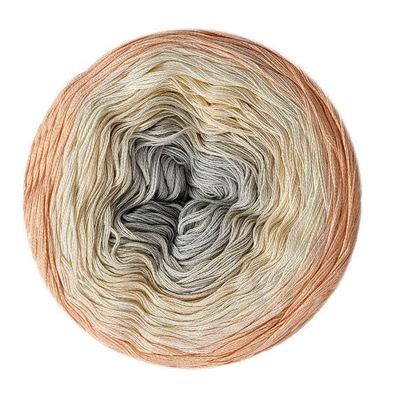 Aura Cotton Yarn Cake 200g Gradient 100% Cotton 800m: 812 purple cream-white