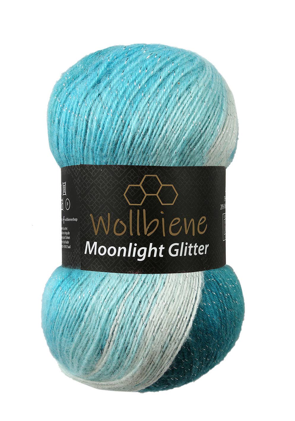 Woolen bee moonlight glitter batik crochet knitting wool: 2700 rose grey