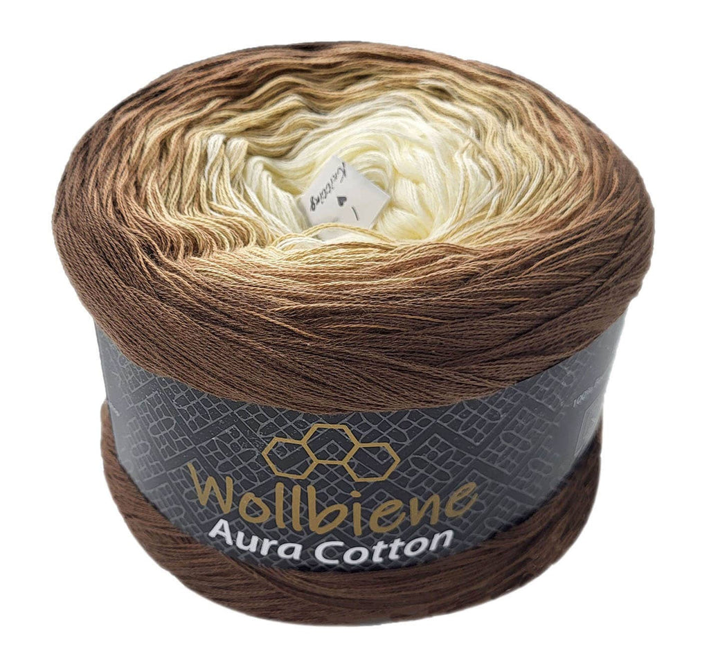 Aura Cotton Yarn Cake 200g Gradient 100% Cotton 800m: 812 purple cream-white