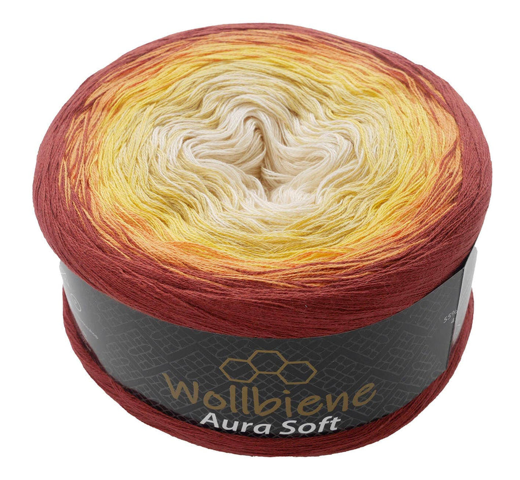 Wool Bee Aura Soft Bobble 250g Color Gradient 1000m: 709 blue pink pastel