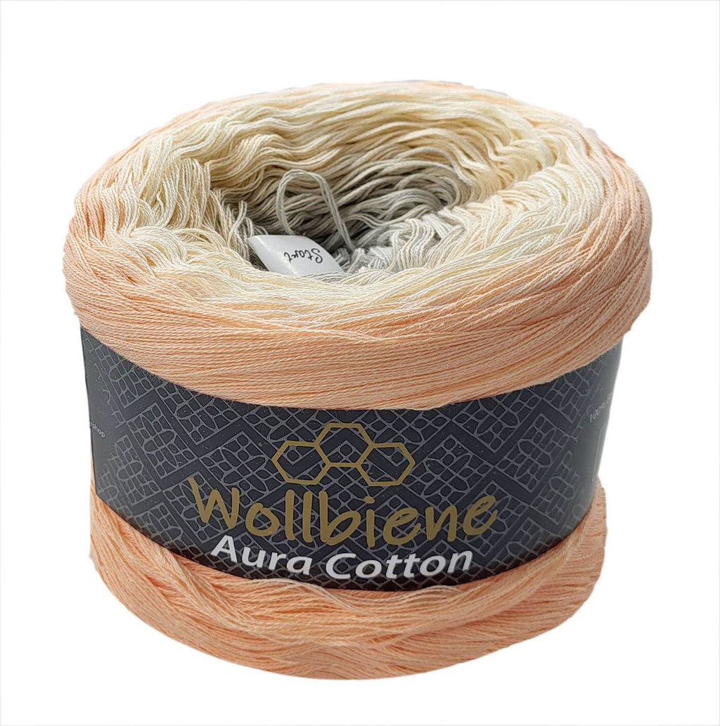 Aura Cotton Yarn Cake 200g Gradient 100% Cotton 800m: 812 purple cream-white