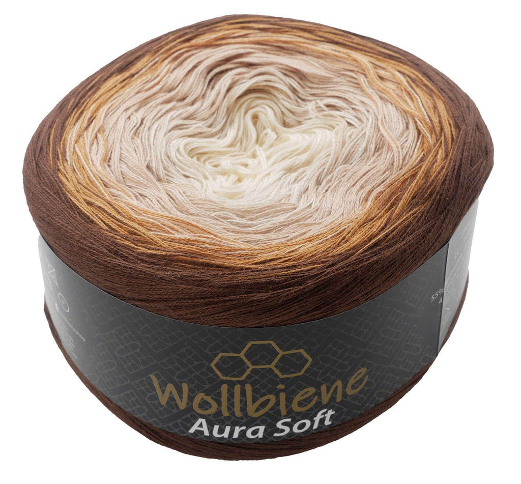 Wool Bee Aura Soft Bobble 250g Color Gradient 1000m: 709 blue pink pastel