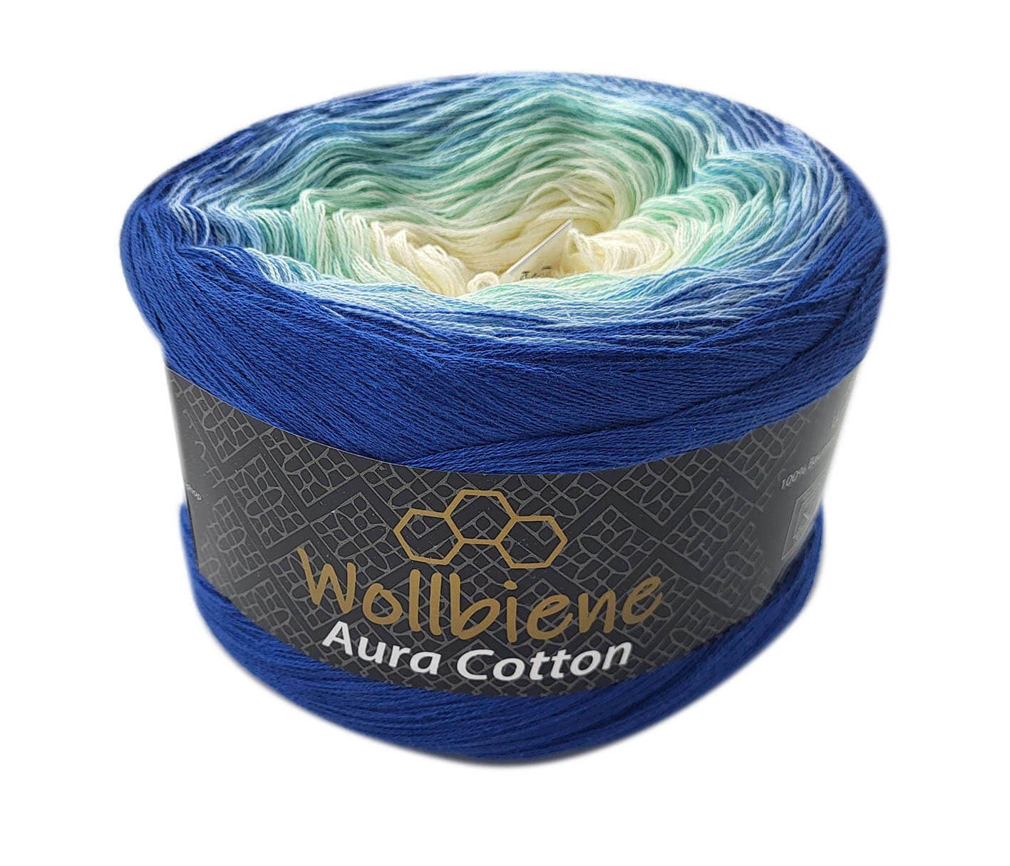 Aura Cotton Yarn Cake 200g Gradient 100% Cotton 800m: 812 purple cream-white