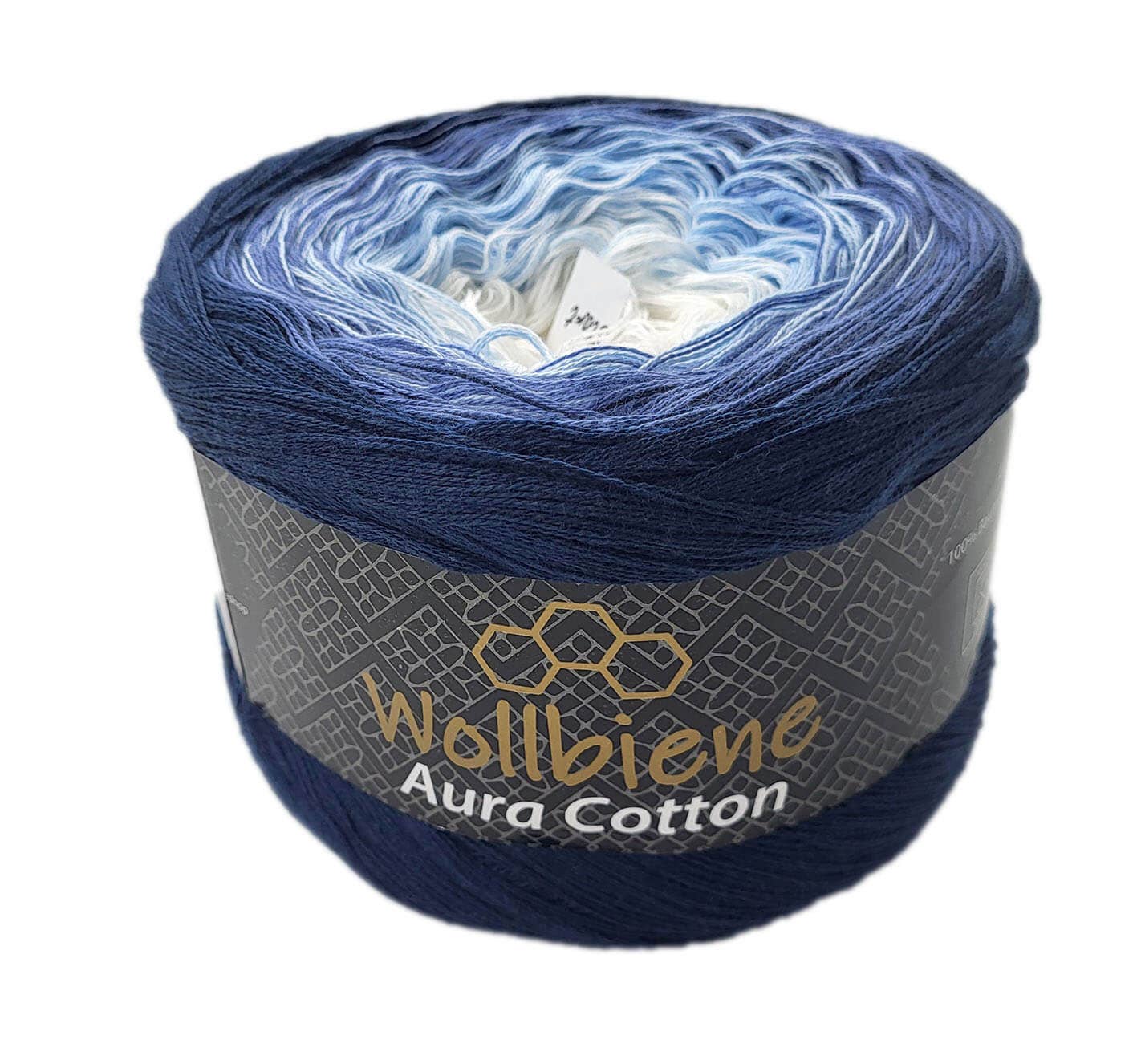 Aura Cotton Yarn Cake 200g Gradient 100% Cotton 800m: 812 purple cream-white