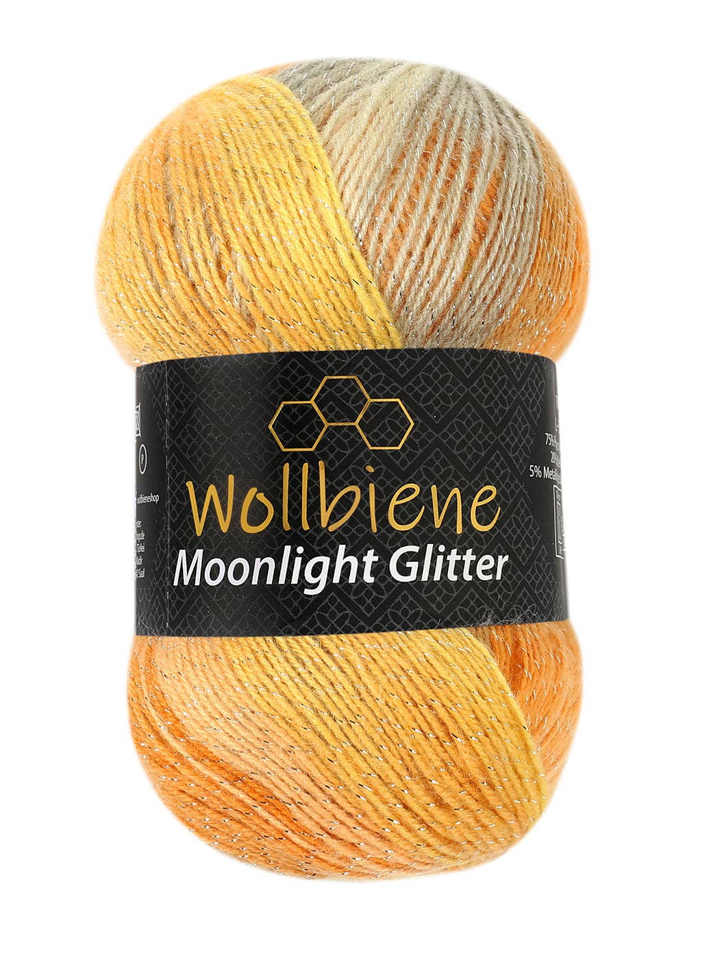 Woolen bee moonlight glitter batik crochet knitting wool: 5960 berry purple turquoise