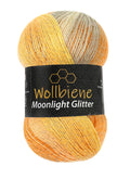 Woolen bee moonlight glitter batik crochet knitting wool: 4000 orange yellow grey