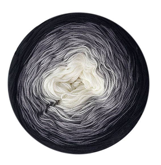 Aura Cotton Yarn Cake 200g Gradient 100% Cotton 800m: 812 purple cream-white