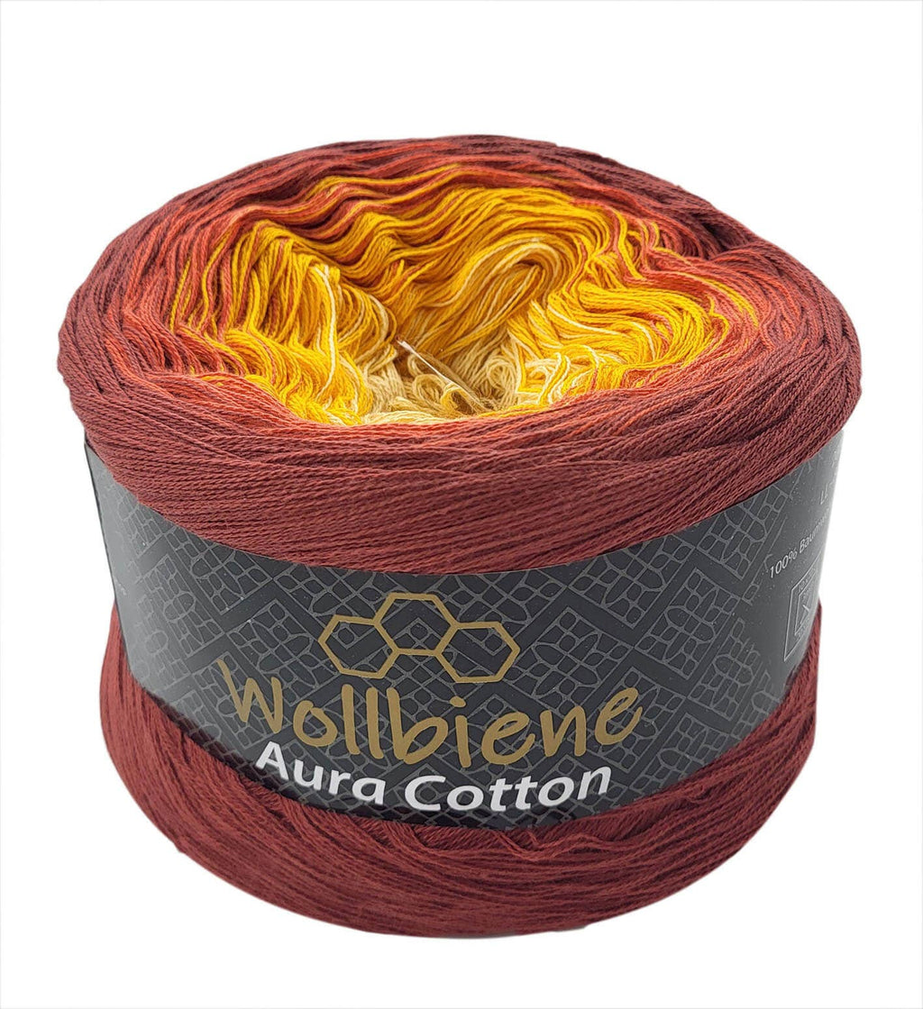 Aura Cotton Yarn Cake 200g Gradient 100% Cotton 800m: 812 purple cream-white