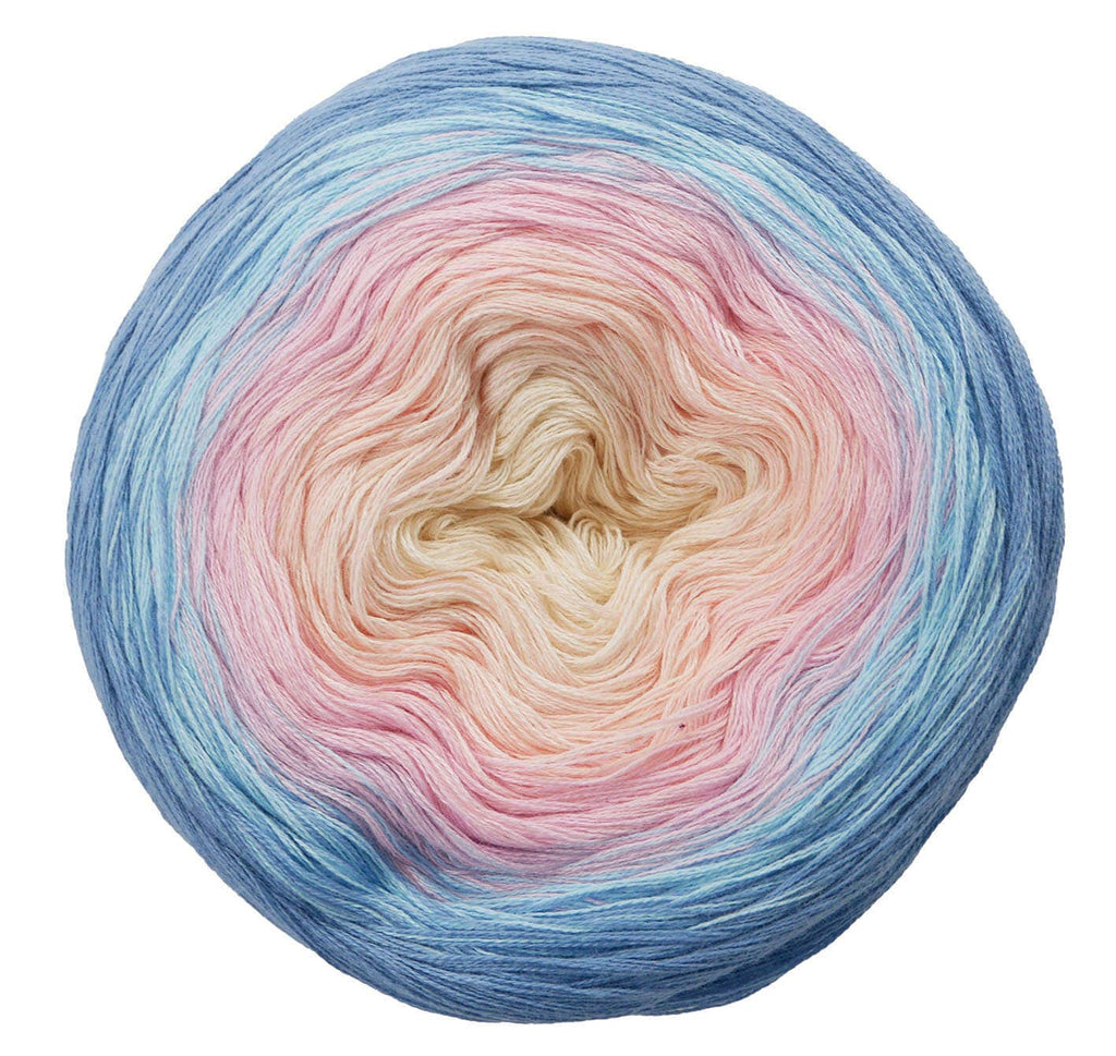 Wool Bee Aura Soft Bobble 250g Color Gradient 1000m: 709 blue pink pastel