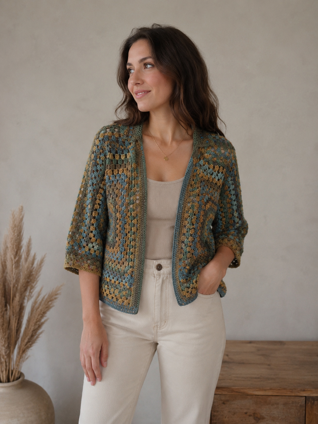 Handmade Women’s Hexagon Cardigan