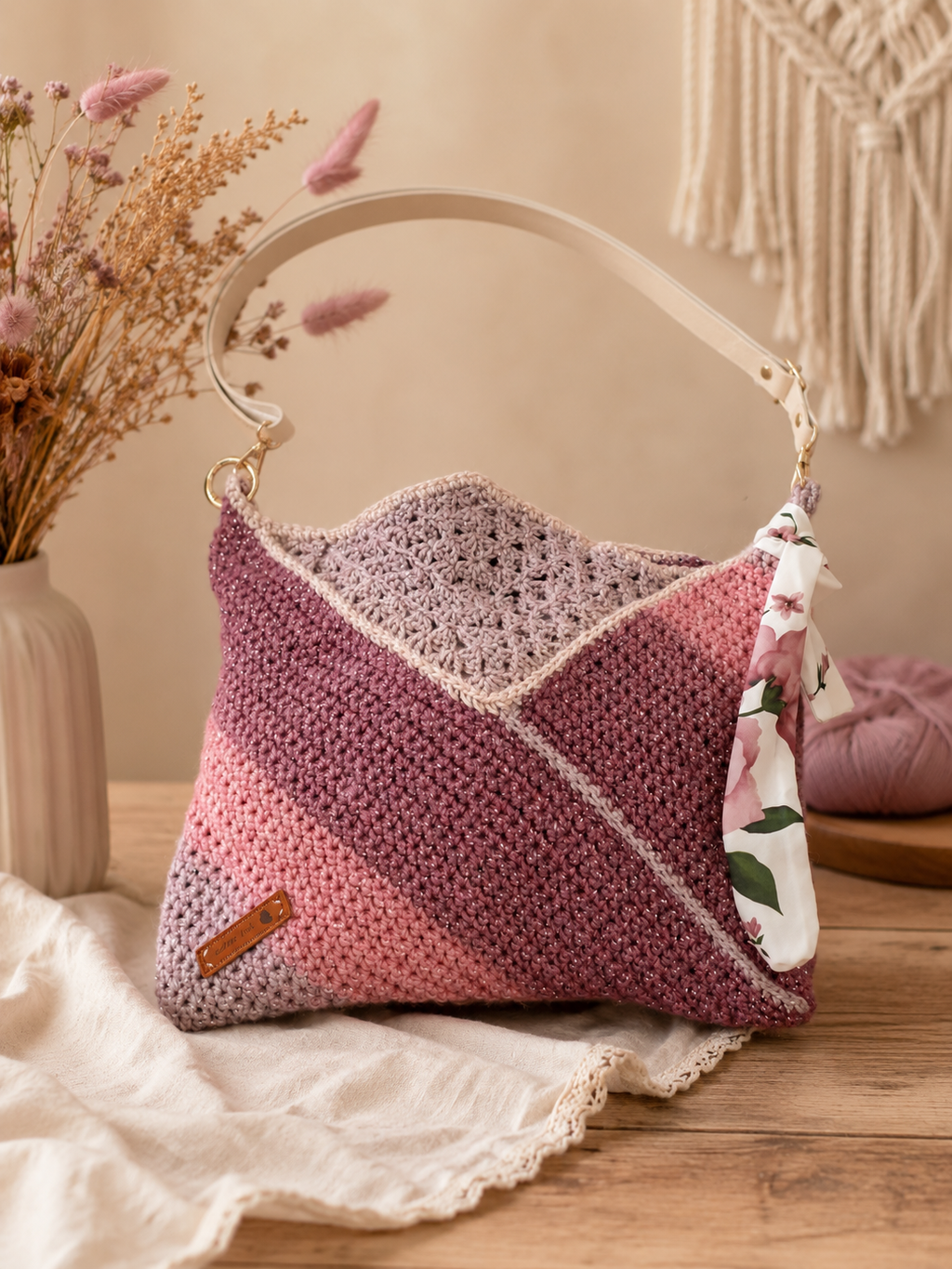 Rose Whisper Origami Bag