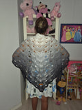 Virus Crochet Shawl – Grey Ombre ⭐